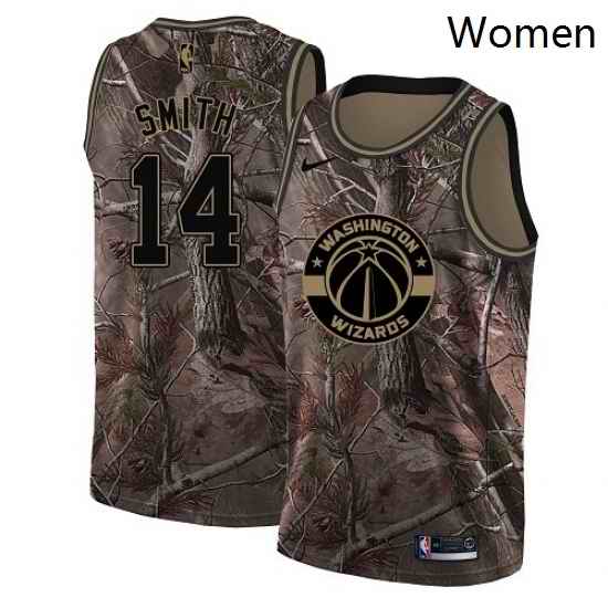 Womens Nike Washington Wizards 14 Jason Smith Swingman Camo Realtree Collection NBA Jersey